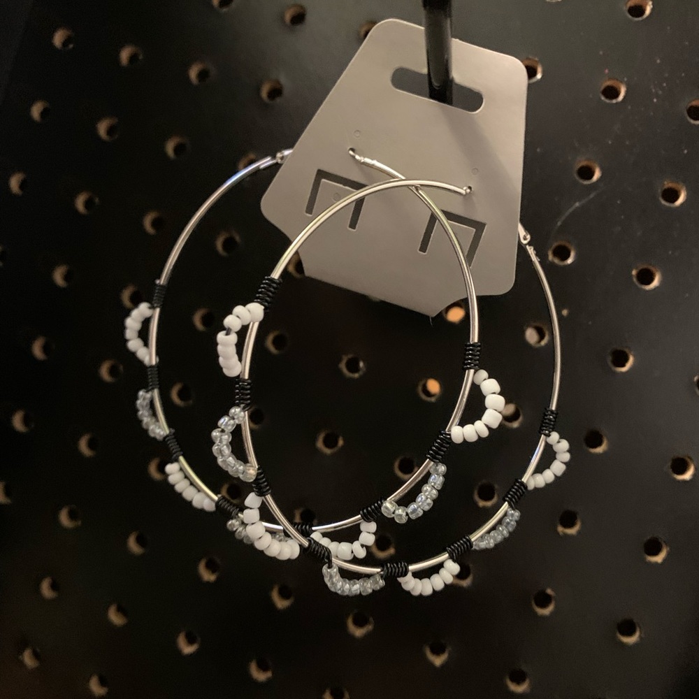 Large hoop earrings